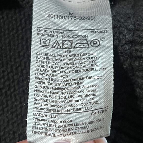 GAP Cardigan Sweater Women’s M Charcoal Gray Button Front Knit Classic Casual - Picture 4 of 8